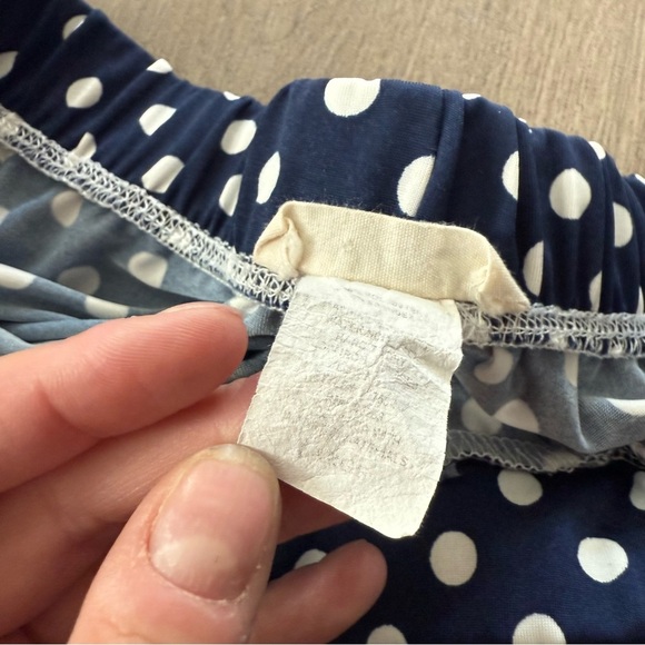 Rae Republic Boutique Navy Polka Dot High Rise Side Tie Shorts - Picture 4 of 5